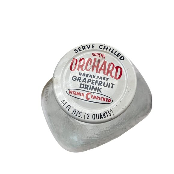 Vintage Orchard Juices Glass Bottle 64 Fl Oz With Lid - Picture 3 of 6